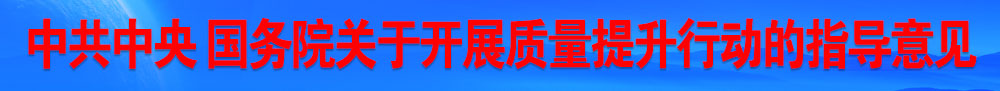 中共中央 國務(wù)院關(guān)于開展質(zhì)量提升行動的指導(dǎo)意見